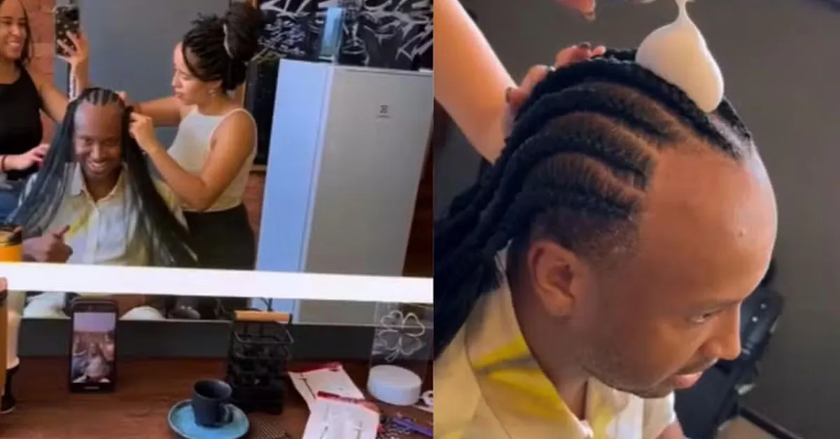 Thiaguinho mudou o visual e surgiu de tranças