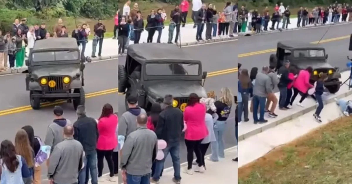 Jipe desgovernado atropela quatro pessoas durante desfile de 7 de Setembro