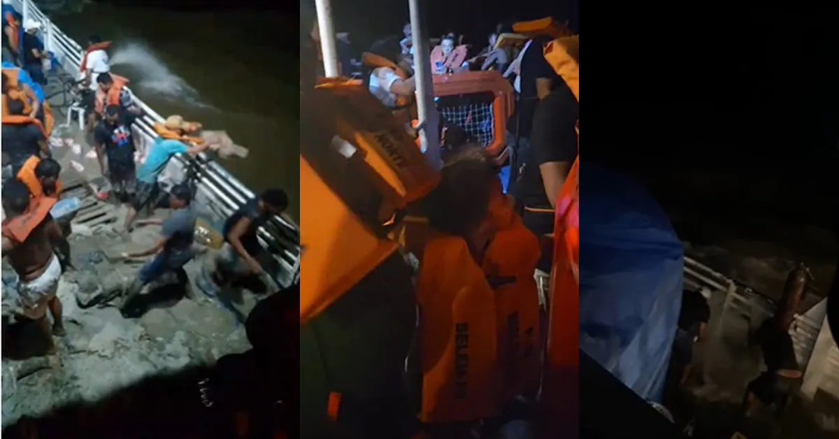 Momentos do problema na embarcação