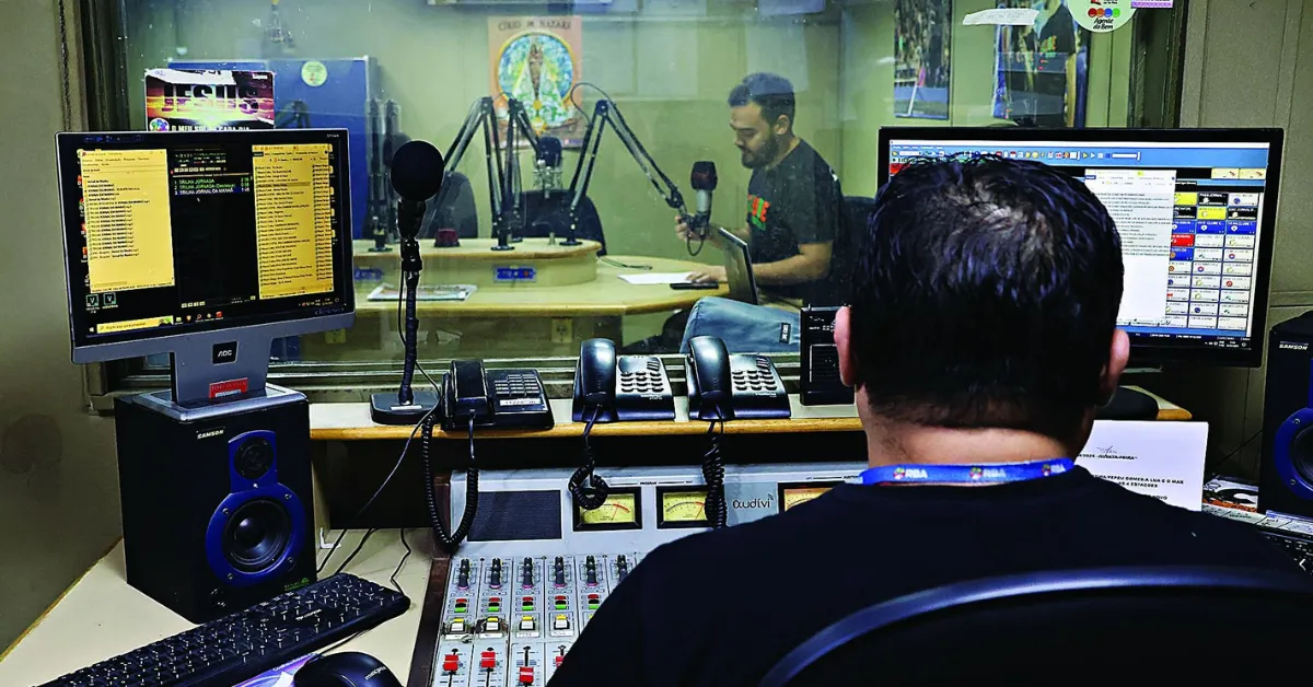 Estúdio da Rádio Clube