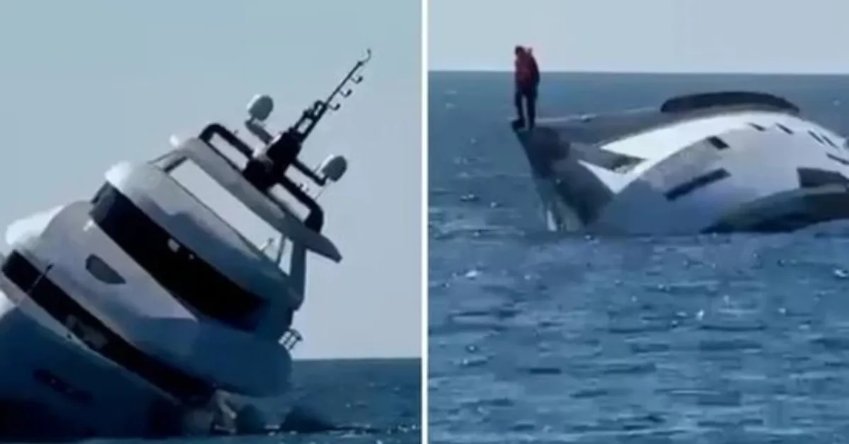Passageiros do iate Dolce Vento nadam até a costa após naufrágio na costa de Zonguldak, na Turquia; vídeo do ocorrido viralizou nas redes sociais.