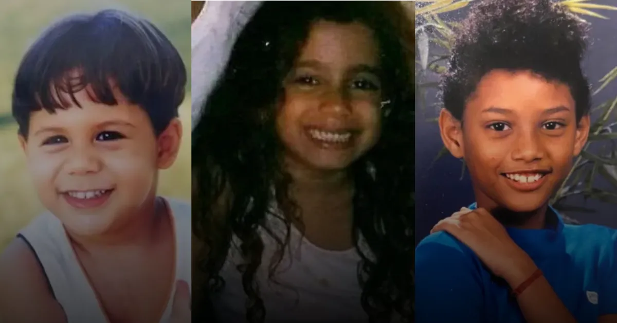Veja antes e depois de artistas na infância.