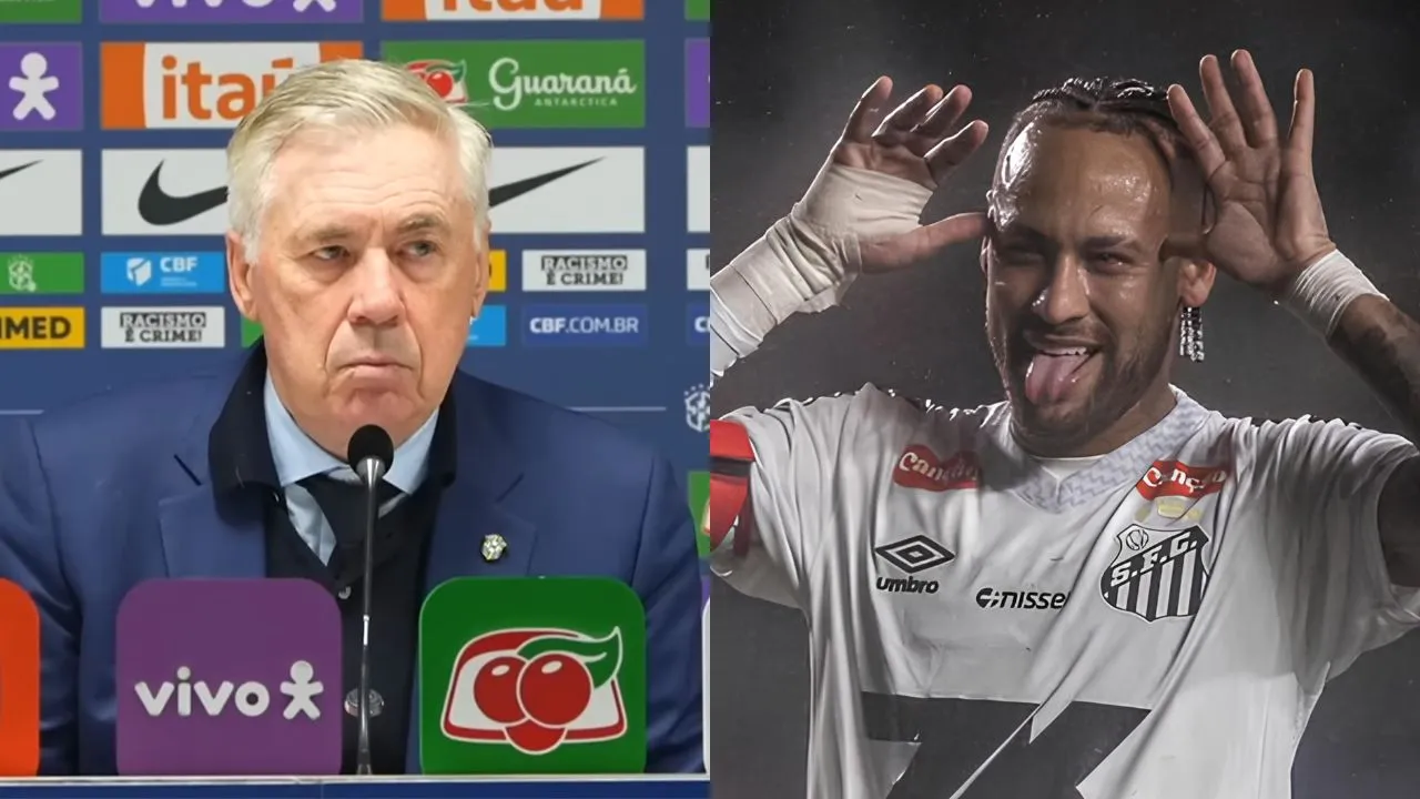 Ancelotti não garante convocação de Neymar para a Copa do Mundo de 2026 sem recuperação total