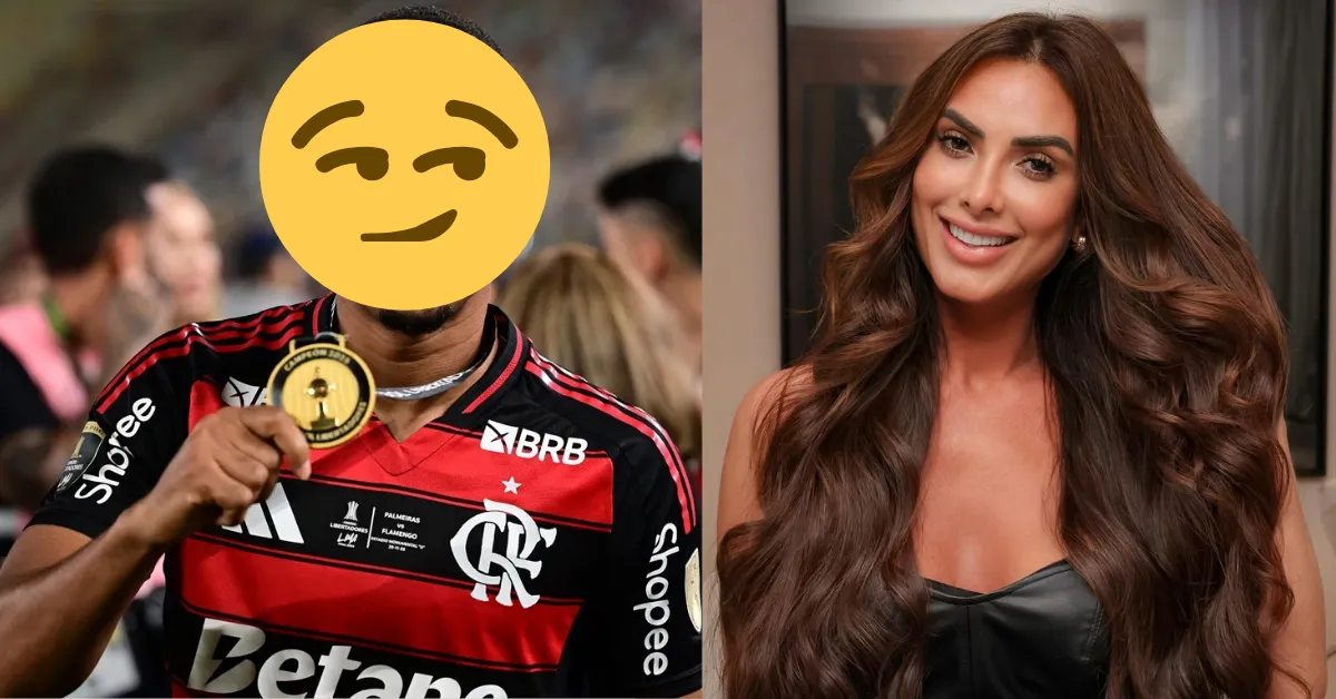 Nicole Bahls e o atleta fizeram a primeira aparição juntos durante a festa do tetracampeonato do Flamengo na Libertadores.