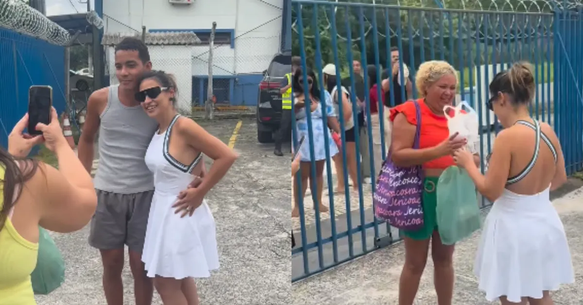 Os fãs tiveram um momento com Simone Mendes em sua chegada a Belém