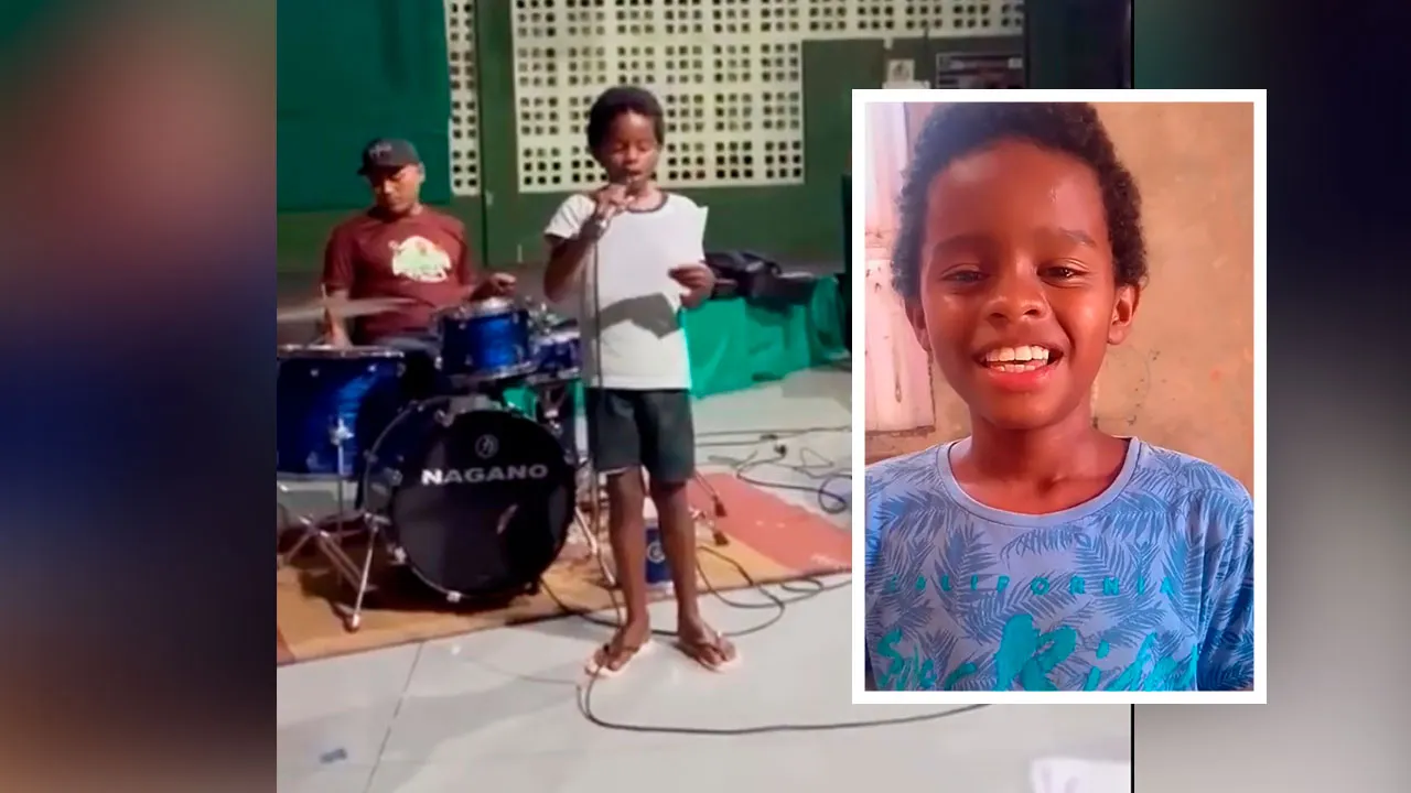 Vídeo do pequeno Luiz Gabriel viralizou pela potência vocal e afinação