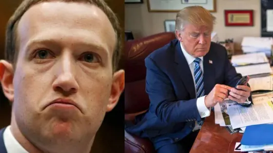 Momento saia justa de Zuckerberg com Trump