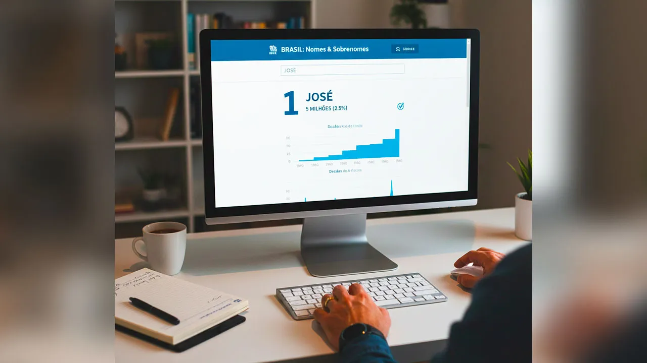 O nome José é o mais popular do Brasil com mais de 5 milhões de registros