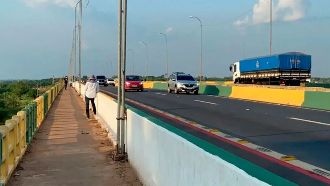 Logo cedo nesta terça (19) apenas veículos pesados deverão passar pela ponte antiga sobre o rio Itacaiúnas