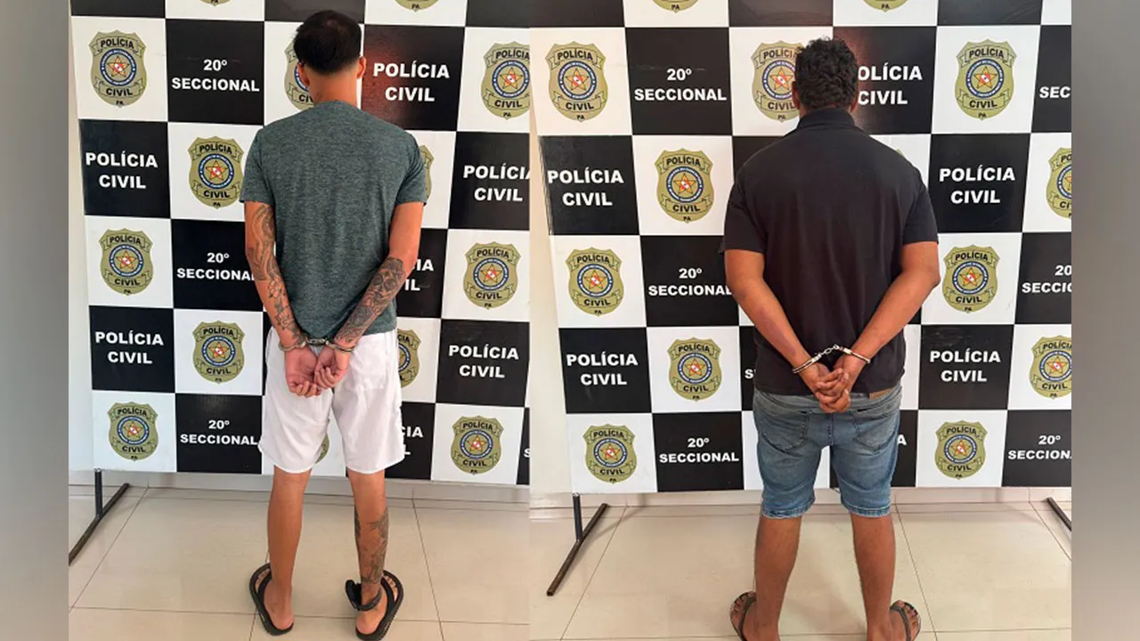Foram cumpridos mandados de prisão temporária contra Carlos Alberto da Silva Fernandes Filho e Gabriel Silva de Sousa, conhecido como “K7”.