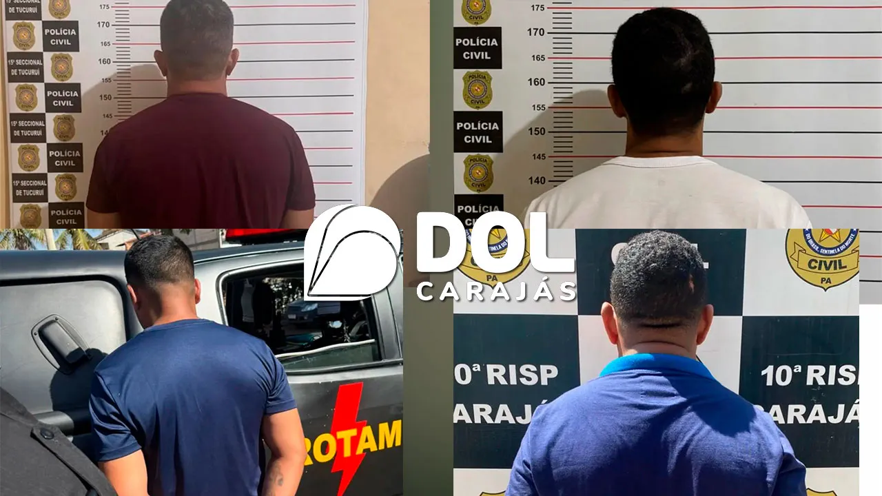 Os presos foram encaminhados à delegacia para os procedimentos legais e estão à disposição da Justiça