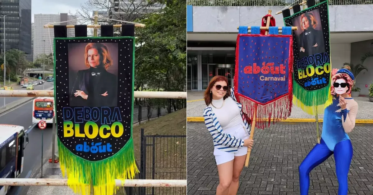 Foliões vestidos como Odete Roitman, mocinhas injustiçadas e até o icônico telefone da novela animam a Avenida Chile durante o “Débora Bloco”.