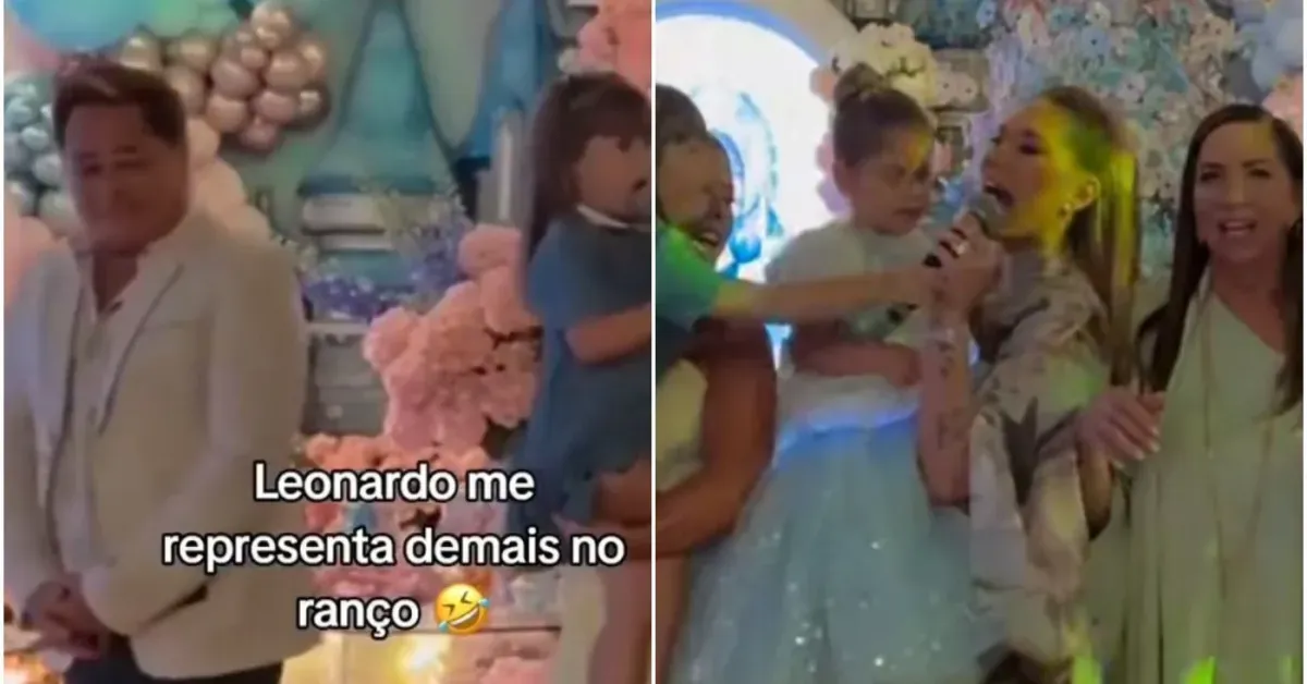 Leonardo aparentava se sentir deslocado.