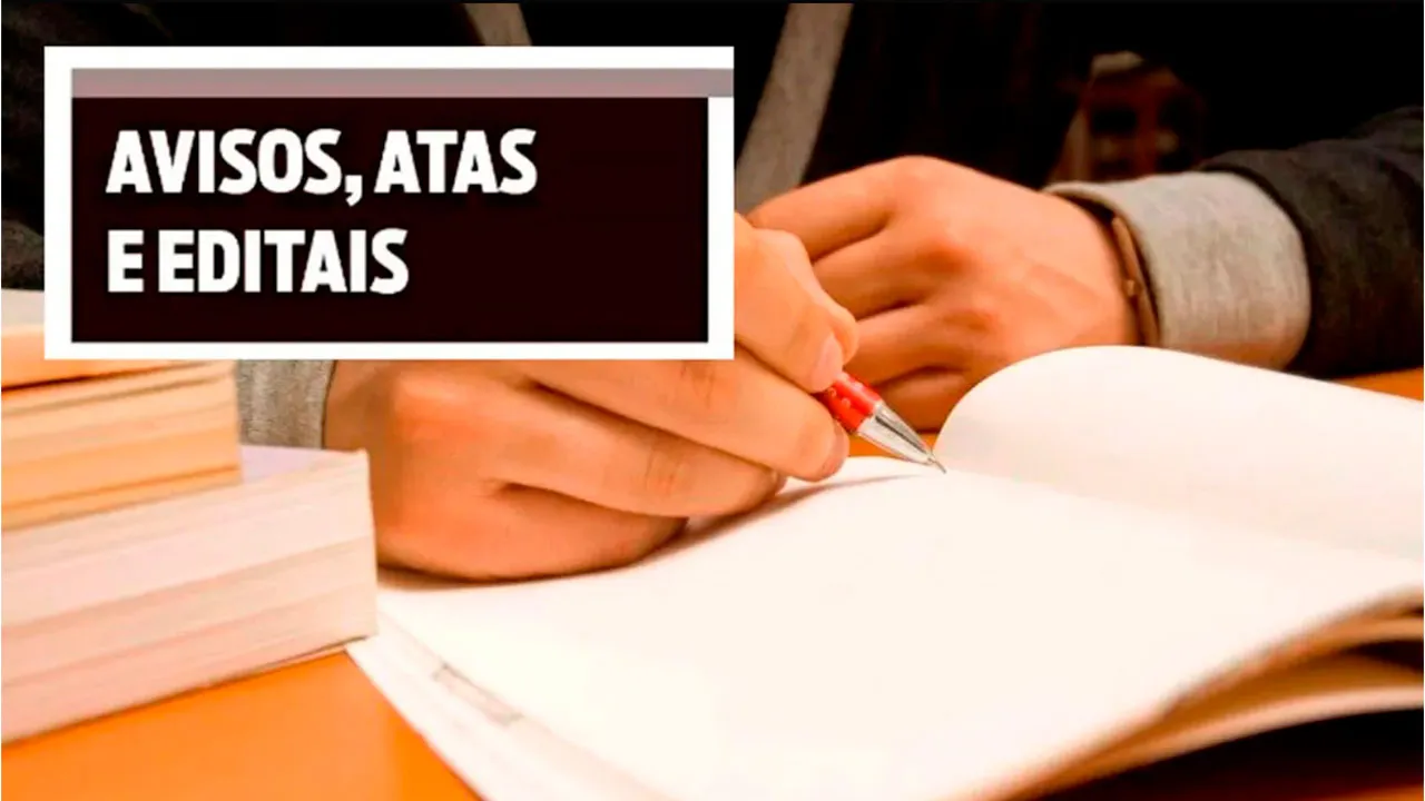 Imagem ilustrativa da notícia: Confira os editais publicados nesta quarta-feira, 15/10