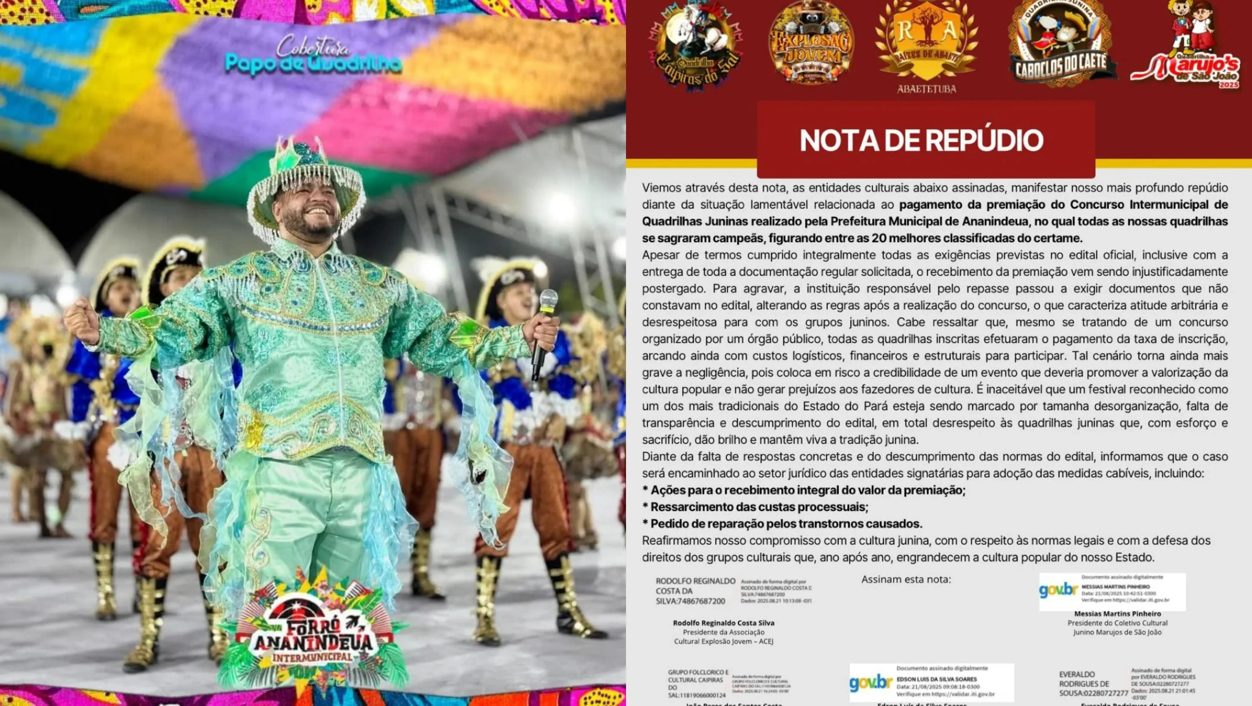 A revolta dos representantes culturais vai além do prejuízo financeiro: a falta de comprometimento da Prefeitura de Ananindeua.