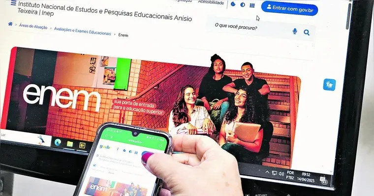 As notas ficam disponíveis na Página do Participante, acessada com login único do Gov.br.