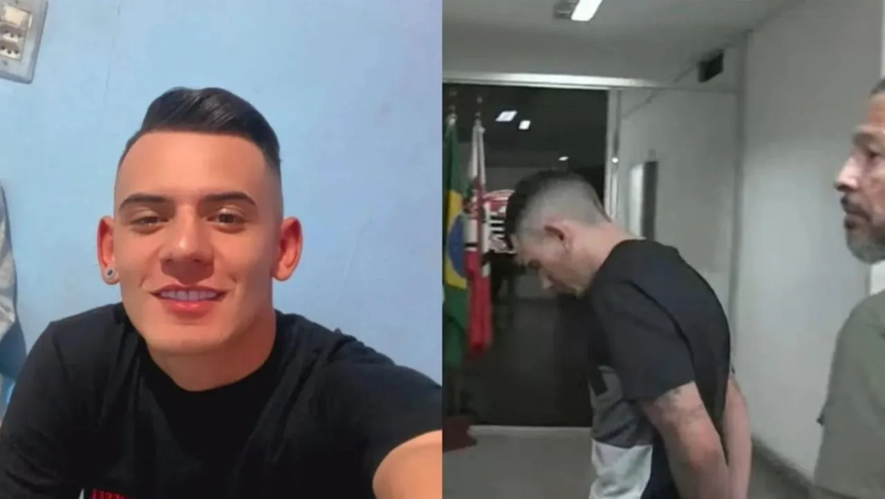 Douglas Alves da Silva, de 26 anos, preso após atropelar e arrastar sua ex-companheira, Tainara Souza Santos.