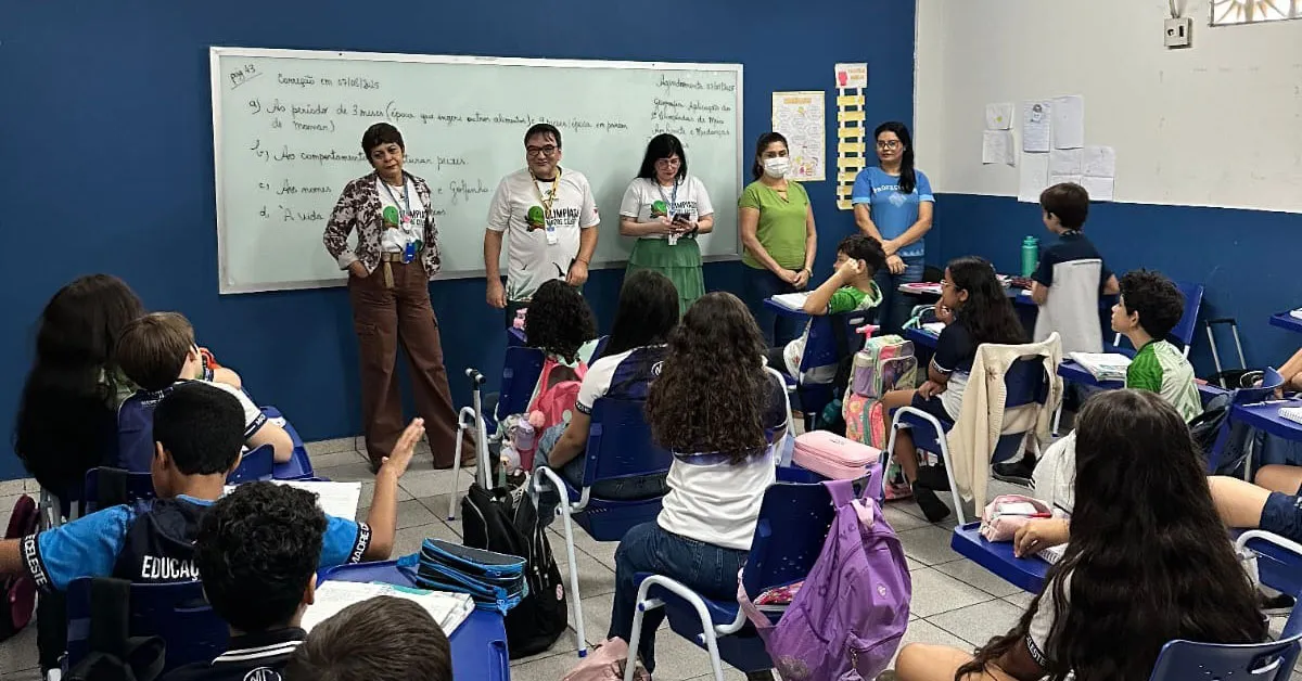 Alunos participaram ativamente das atividades da Olimpíada de Meio Ambiente, mostrando entusiasmo e comprometimento com a sustentabilidade.