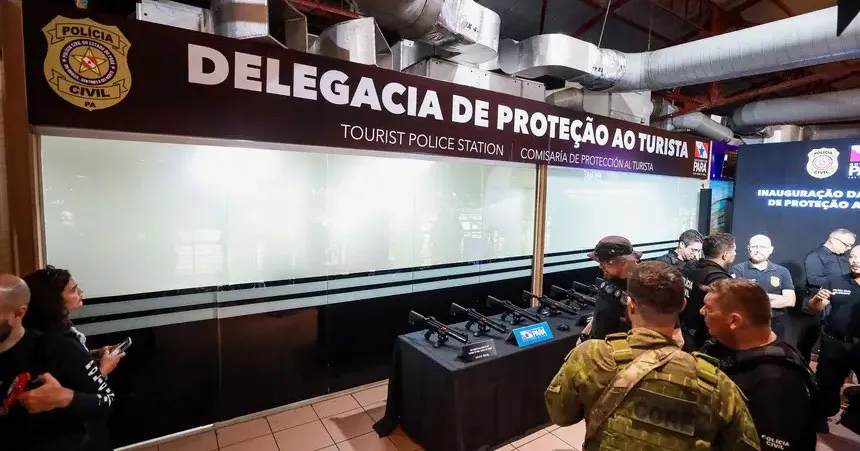 Delegacia de Proteção ao Turista (DPTUR), localizada na Estação das Docas, é reconhecida pela Embaixada dos Estados Unidos como referência em segurança e acolhimento a visitantes em Belém.