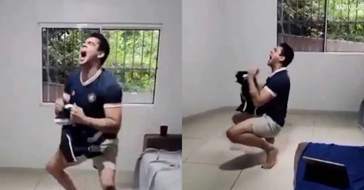 Emocionado, Artur Júnior, filho do ídolo “Rei Artur”, vai às lágrimas ao comemorar o acesso do Remo à Série A após 31 anos.