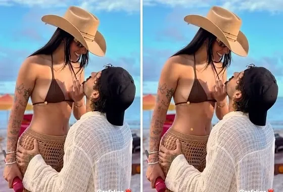 Imagem ilustrativa da notícia: De fio-dental, Ana Castela exibe bumbum ao lado de Zé Felipe