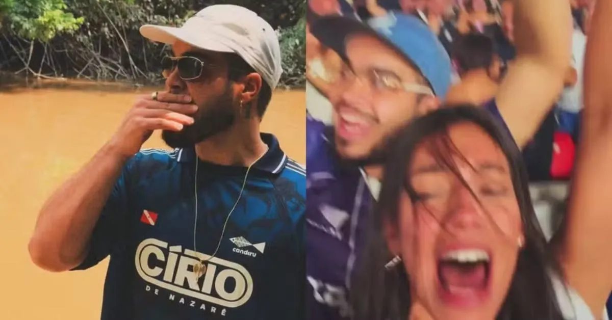 Francisco Gil participou de clássico RexPa, no Mangueirão, ao lado de Alane Dias.