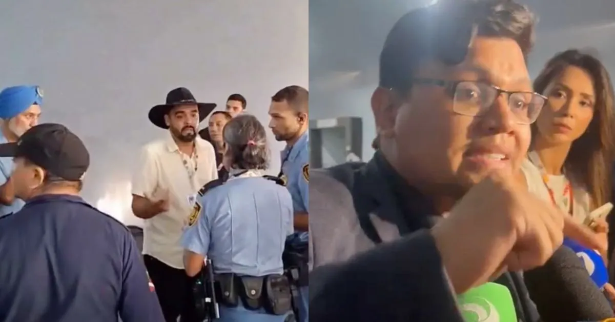 Prefeito Aurélio Goiano agride repórter Wesley Costa durante a COP30 em Belém