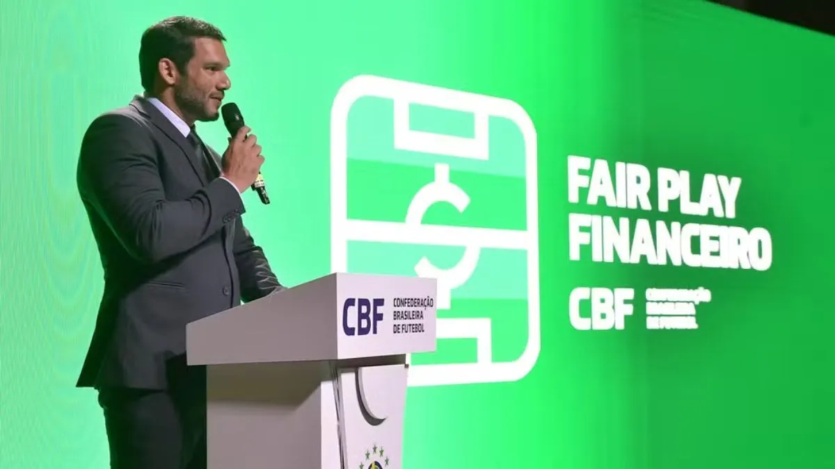 Samir Xaud, presidente da CBF, em reunião do Fair Play Financeiro