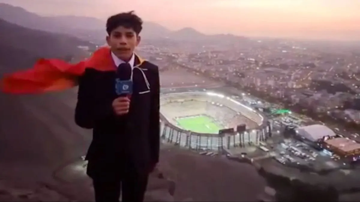 Cliver Huamán Sánchez não conseguiu entrar no estádio e deu um jeito de narrar o momento histórico.