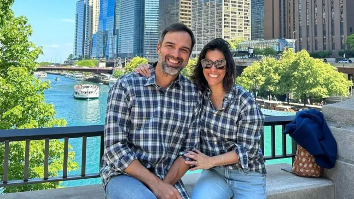 Tadeu  Schmidt é casado com Ana Cristina há 25 anos.