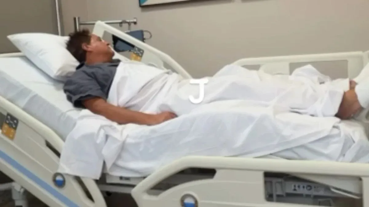 A esposa de Leonardo informou sobre o quadro de saúde de Leonardo.