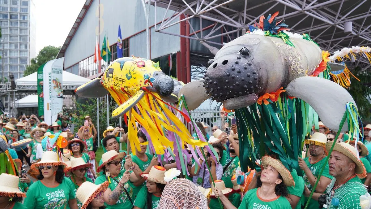 O Cordão do Peixe-Boi reuniu crianças, famílias e admiradores da cultura amazônica em um arrastão cheio de alegria e consciência ambiental.