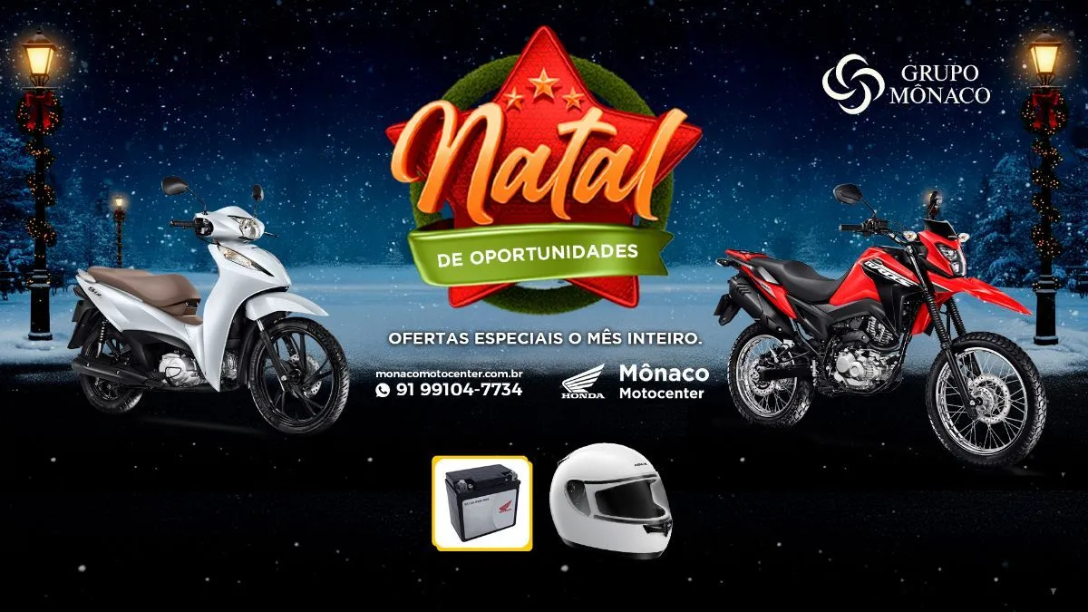 Concessionária facilita compra de motos com benefícios exclusivos neste mês de dezembro.