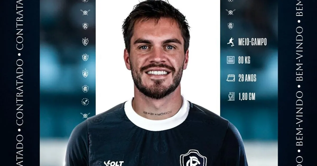 Clube do Remo anuncia a contratação do meia Nathan, conhecido como 'Pescador', para reforçar a equipe na Série B