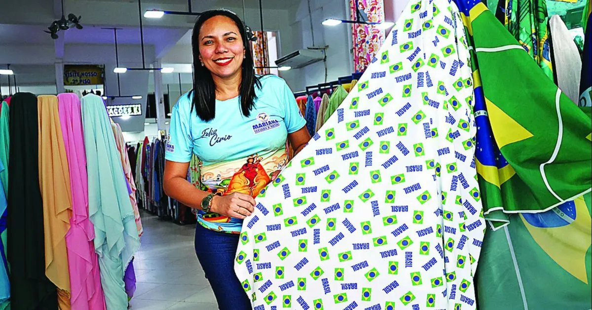 Vendedores do comércio de Belém garantem o faturamento do mês com data nacional.