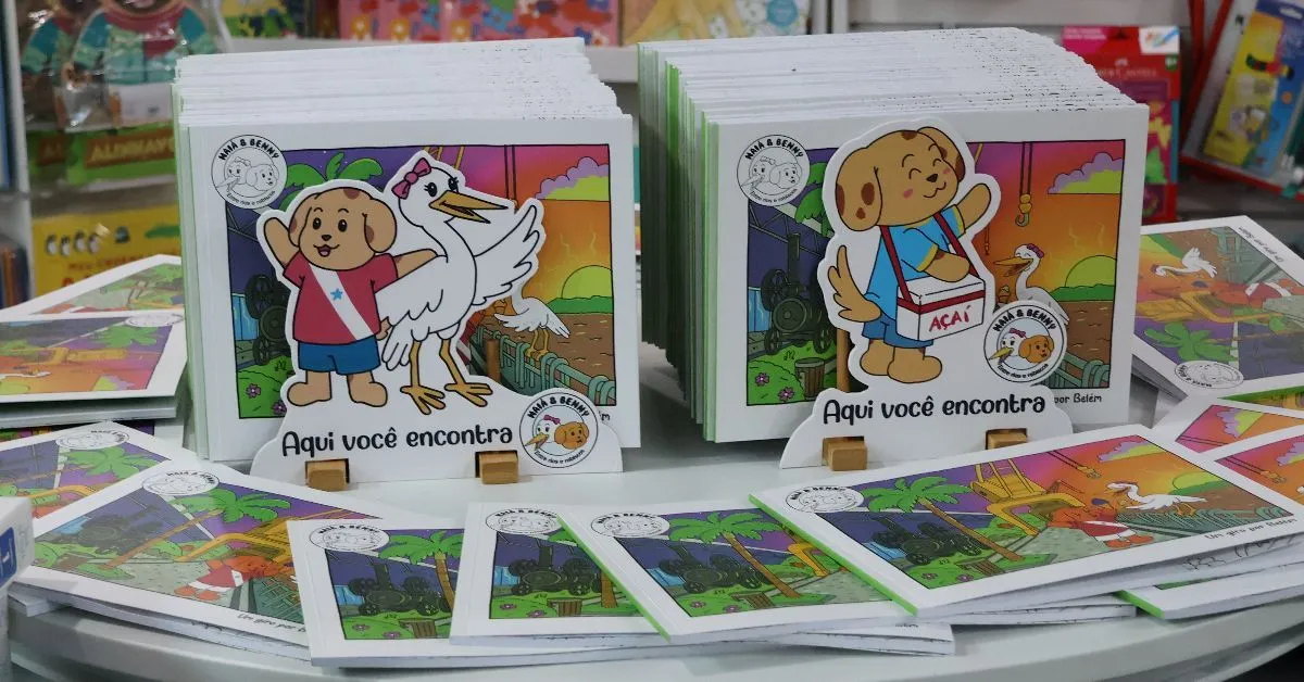 "Naiá & Benny" traz ilustrações para colorir inspiradas em temáticas do Pará