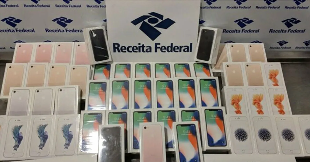 O leilão da Receita Federal terá vários modelos de iPhones disponíveis.