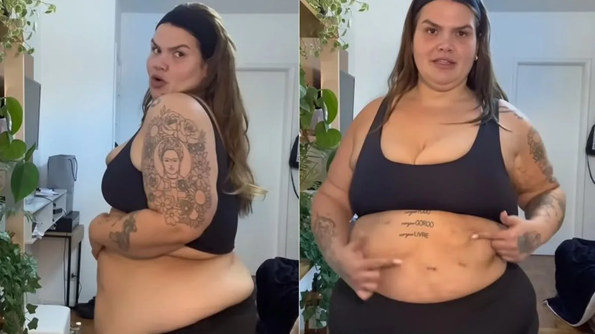Imagem ilustrativa da notícia: Thais Carla faz “tour pelo corpo” após perder 75 kg. Veja