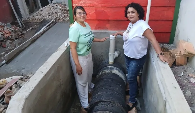 O investimento de R$ 175,5 mil do Ministério das Cidades está sendo aplicado na implementação de três tipos distintos de soluções ecológicas na Associação Cultural Boi Marronzinho.