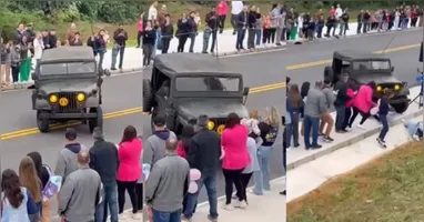 Jipe desgovernado atropela quatro pessoas durante desfile de 7 de Setembro