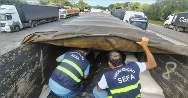 A Sefa apreendeu 17 toneladas de laticínios e 3,5 toneladas de bebidas em Marabá, além de verniz em Dom Eliseu