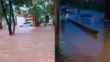 Forte chuva alagou ruas de Marabá que chegaram a encobrir veículos e causou transtornos logo cedo