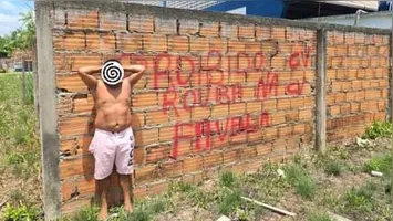 Homem seria o pichador de divulgação do CV