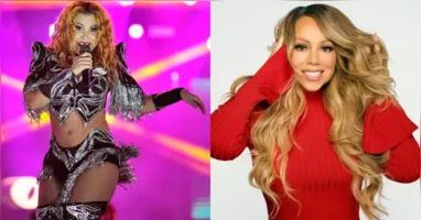 Joelma fez questão de convidar Mariah Carey para provar o tradicional tacacá durante a passagem da estrela norte-americana por Belém.