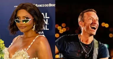 Gaby Amarantos e Chris Martin se apresentaram no palco do Global Citizen, em Belém, neste sábado (1°).