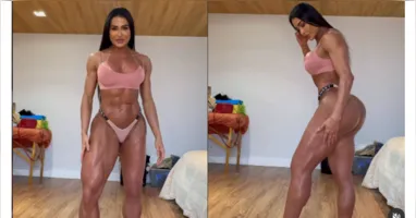 Em vídeo divulgado em suas redes sociais, Gracyanne mostrou a diferença entre as pernas durante o período de recuperação.