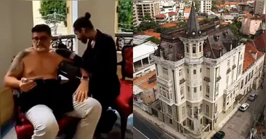 O Palacete Bolonha foi feito de estúdio de tatuagem