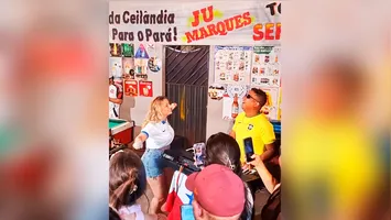 Ju Marques fez um show animado em bar do bairro Laranjeiras em Marabá