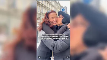 De pai para filha na comemoração do acesso azulino, direto da República Tcheca.