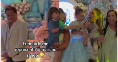 Leonardo aparentava se sentir deslocado.